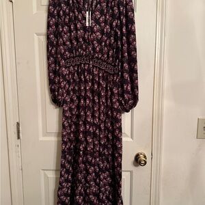 Max Studio Black and Pink Floral Dress